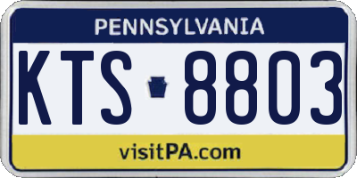 PA license plate KTS8803