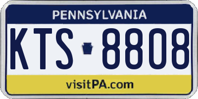 PA license plate KTS8808