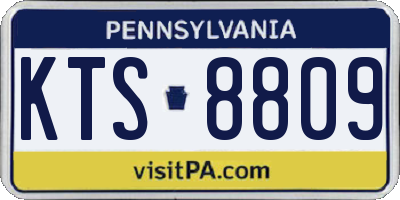 PA license plate KTS8809