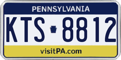 PA license plate KTS8812