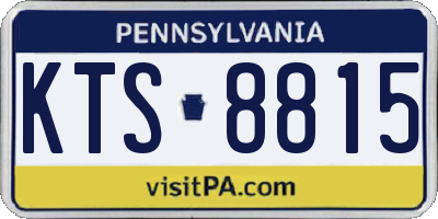 PA license plate KTS8815