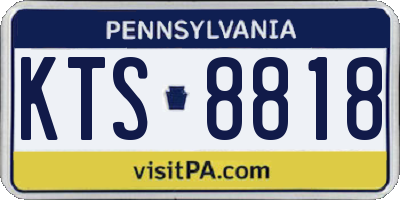 PA license plate KTS8818
