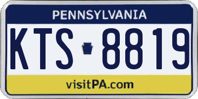 PA license plate KTS8819