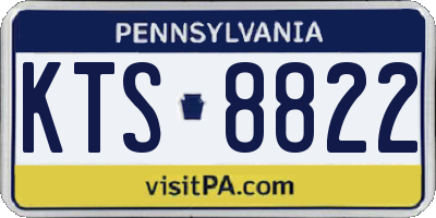 PA license plate KTS8822
