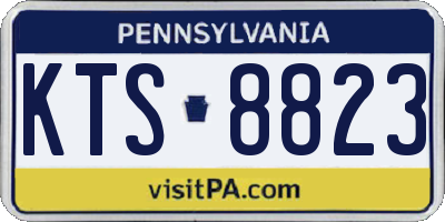 PA license plate KTS8823