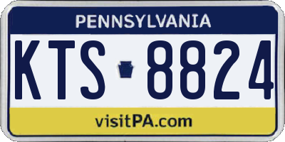 PA license plate KTS8824