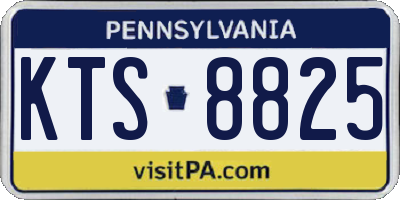 PA license plate KTS8825