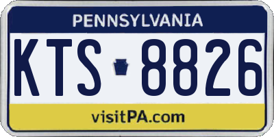 PA license plate KTS8826