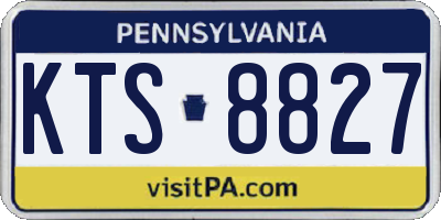 PA license plate KTS8827