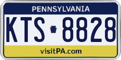 PA license plate KTS8828