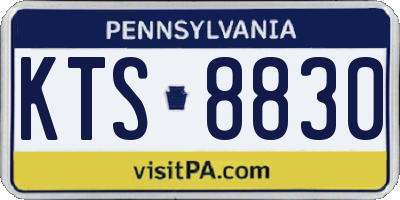 PA license plate KTS8830