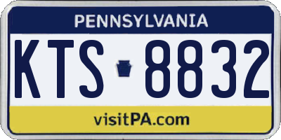 PA license plate KTS8832