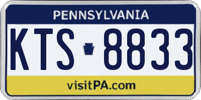 PA license plate KTS8833