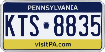 PA license plate KTS8835