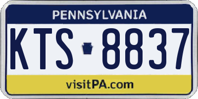 PA license plate KTS8837
