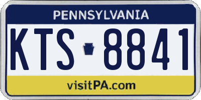 PA license plate KTS8841