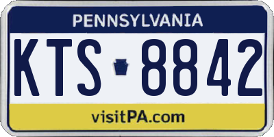PA license plate KTS8842