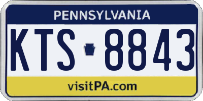 PA license plate KTS8843