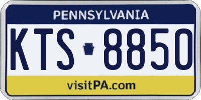PA license plate KTS8850