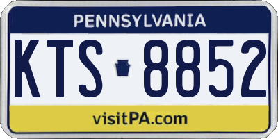 PA license plate KTS8852