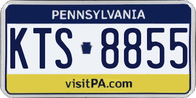 PA license plate KTS8855