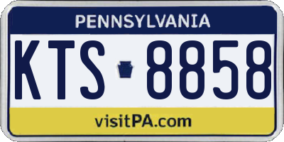 PA license plate KTS8858