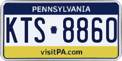 PA license plate KTS8860