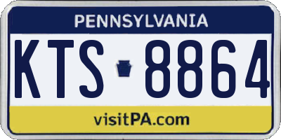PA license plate KTS8864