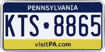 PA license plate KTS8865