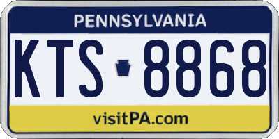 PA license plate KTS8868
