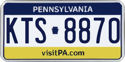 PA license plate KTS8870