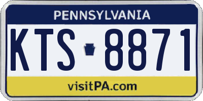 PA license plate KTS8871