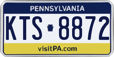 PA license plate KTS8872