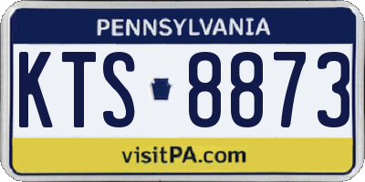 PA license plate KTS8873