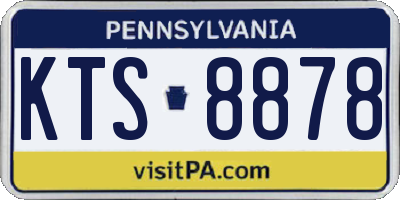 PA license plate KTS8878