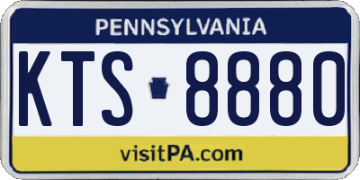PA license plate KTS8880