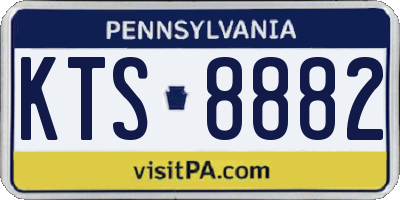 PA license plate KTS8882