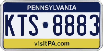 PA license plate KTS8883