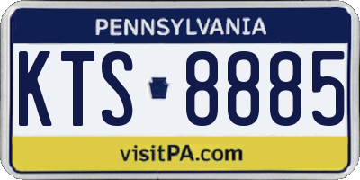 PA license plate KTS8885