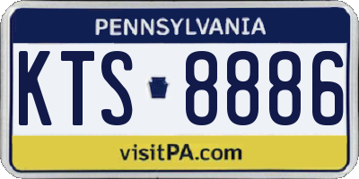 PA license plate KTS8886