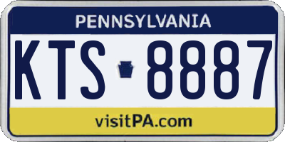 PA license plate KTS8887