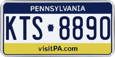 PA license plate KTS8890