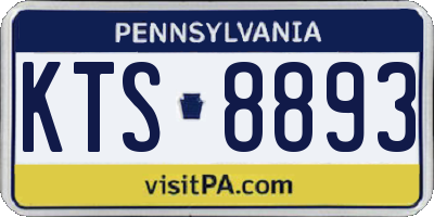 PA license plate KTS8893