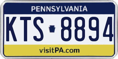 PA license plate KTS8894