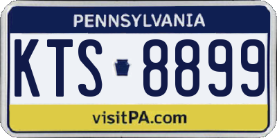 PA license plate KTS8899