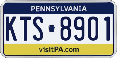 PA license plate KTS8901