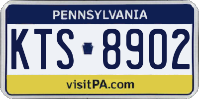 PA license plate KTS8902