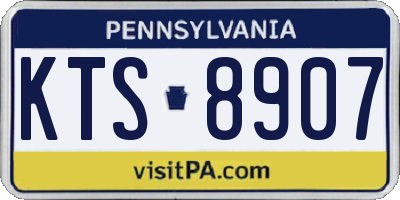 PA license plate KTS8907
