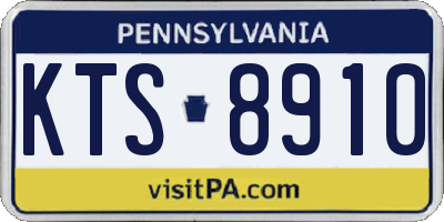 PA license plate KTS8910