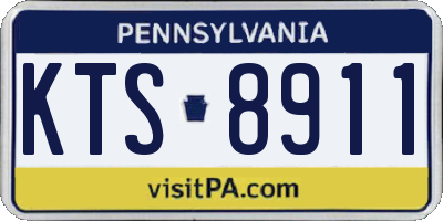 PA license plate KTS8911